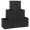 STORAGE MANIAC Storage Cubes, 11 Inch Durable 6 Pack Fabric Foldable Collapsible Bins with Handles for Organization, Closet, Shelves, Offices, Toys, Black
